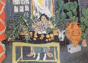 Henri Matisse Interior with an Etruscan Vase (mk35) oil painting on canvas